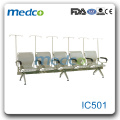 IC501 Melhor vendedor! Cadeira de hospital de cinco lugares com ivpole